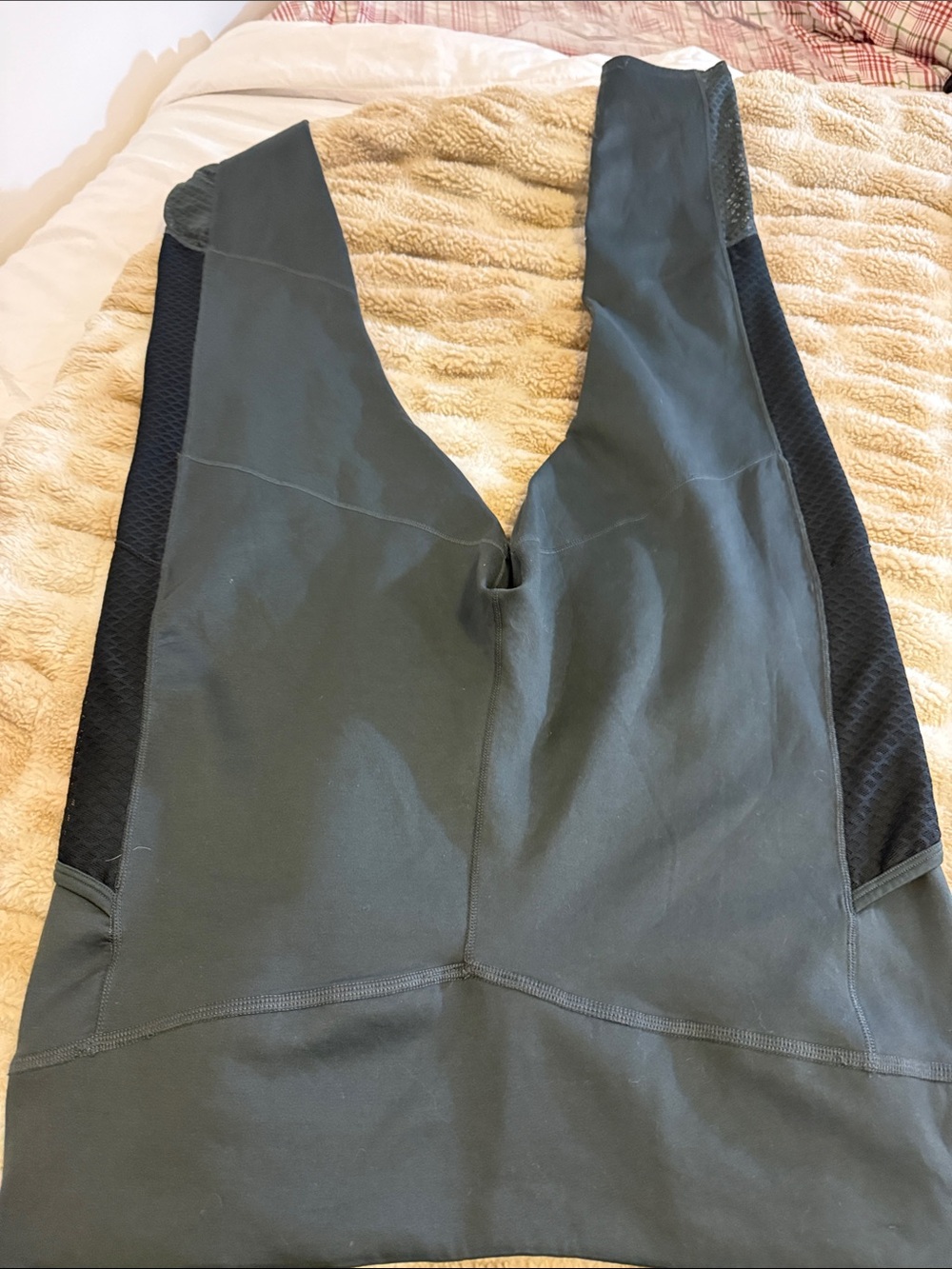 Women's charcoal greyLeggings with Mesh Panels - Picture 5 of 7